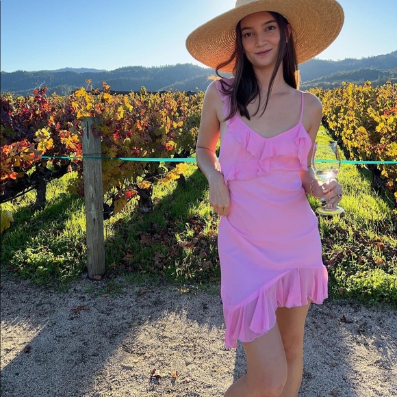 NWT Kim Shui SS22 baby pink chiffon mini dress - Picture 2 of 7